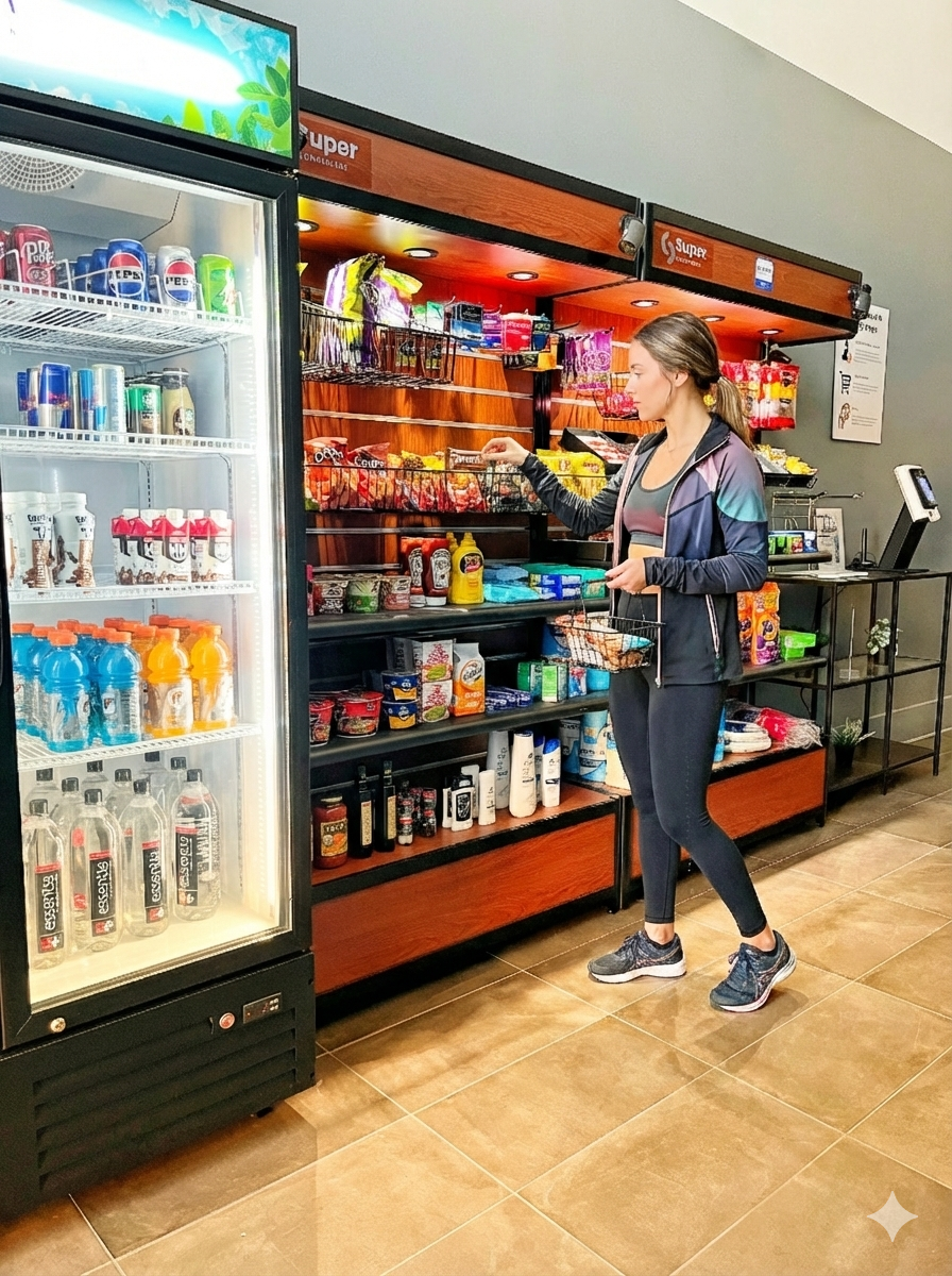 Resident browsing Super Convenient market